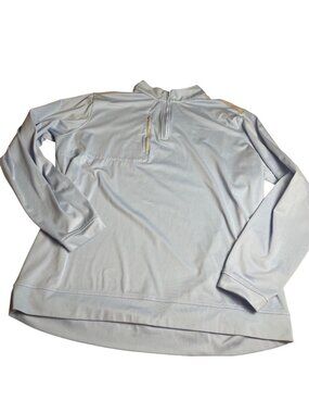 Peter Millar XXL Light Blue with gray Quarter-Zip Pullover Shirt Long Sleeves